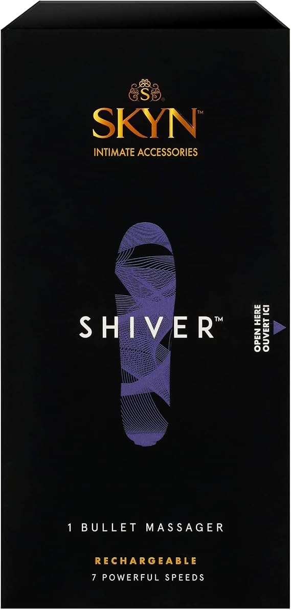 SKYN Shiver Personal Massager, Rechargeable Vibrating Massager with 7 Speeds for Intense Sensations