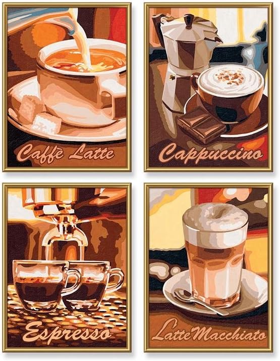 Schipper 609340553 "Coffee Break Quattro Paint By Numbers Board