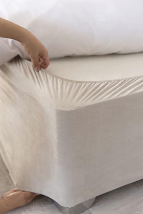 Belledorm 19" Extra Deep Base Wrap Valance Sheet (Linen, Single)