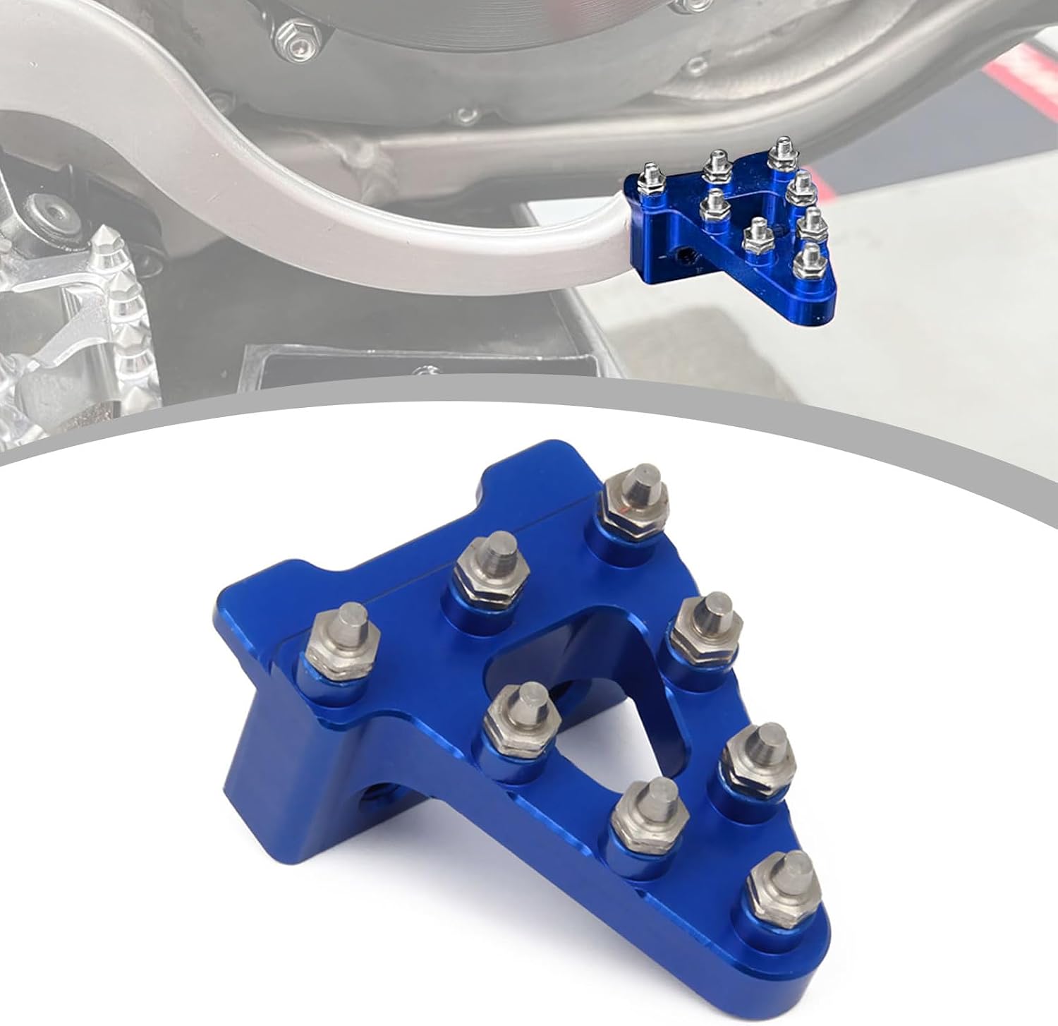 Motorcycle Brake Pedal,CNC Aluminum Billet Rear Brake Pedal Step Tip for Pit Bike Dirt Bike Motocross Enduro Supermoto-Blue