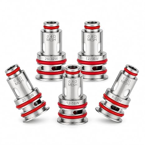 5PCS GTX Compatible Replacement Mesh Coil, 0.15 / 0.2 / 0.3 / 0.4 / 0.6 / 0.8 / 1.0 / 1.2, 5 Pack,Mesh 1.2 8-12W