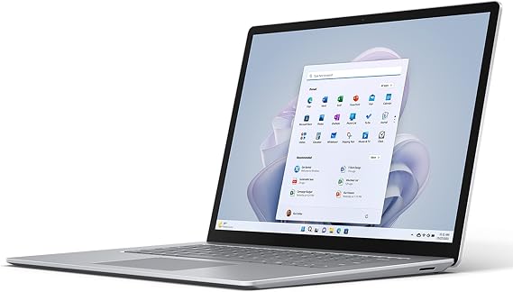 Microsoft Surface Laptop 5 (2022), 15" Touch Screen, Thin & Lightweight, Long Battery Life, Fast Intel i7 Processor for Multi-Tasking, 16GB RAM, 512GB Storage with Windows 11, Platinum