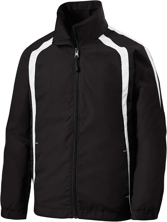 SPORT-TEK Youth Colorblock Raglan Jacket | Lightweight Jacket for Boys & Girls, Kids' Zip Up for Spring