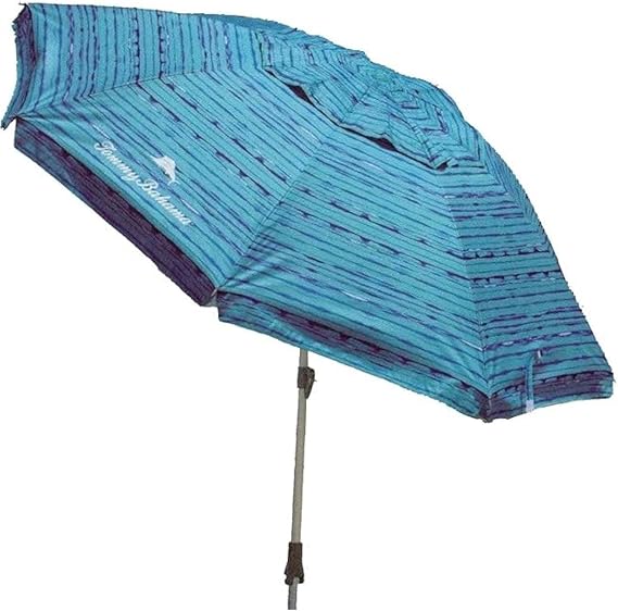 T0MMY BAHAMA 8 ft Beach Umbrella with wind vent and sand anchor