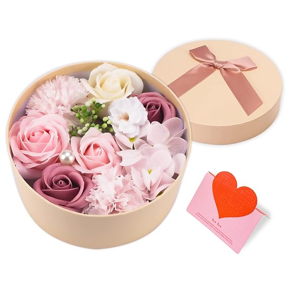 Little World Soap Flower Gift Set, Handmade Scented Soap Petals for Bath