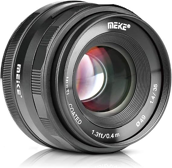 Meike 35mm F1.4 Large Aperture Manual Focus APS-C Lens Compatible with Sony E Mount Mirrorless Cameras NEX 6 7 A5000 A5100 A6000 A6100 A6300 A6500 A6600 A6400 A6700