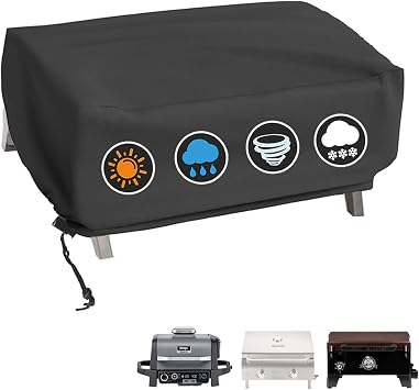 Tabletop Grill Cover For Cuisinart CGG-306 CGG-059A Portable Wood Pellet Smoker Cover For Pit Boss 10697 75275 PB150PPG PB336GS PB100P1, Griddle Covers For Blackstone 22 inch, Royal Gourmet 24" Grills