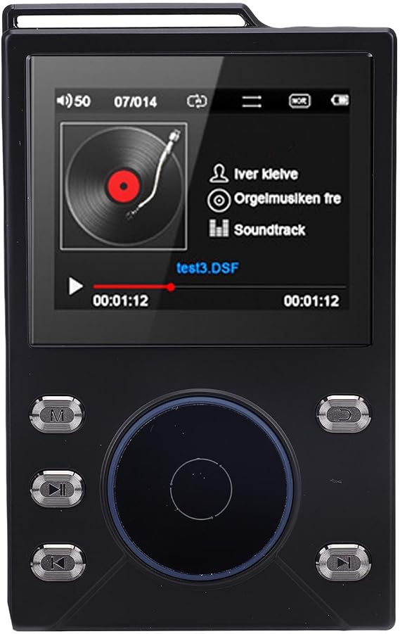 Dpofirs Bluetooth 5.4 HiFi MP3 Player, Lossless Digital Audio Music Player, 2.4 Inch Display Screen 64GB Micro Memory Card