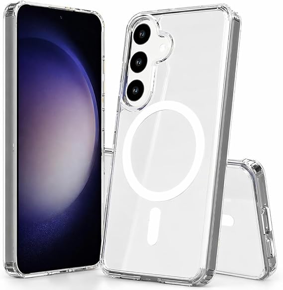 Coverzone Samsung Galaxy S24 Plus İle Uyumlu Kılıf Şeffaf, Wireless Magsafe ile uyumlu Silikon Kapak Samsung Galaxy S24 Plus ile uyumlu Kılıf, Şeffaf