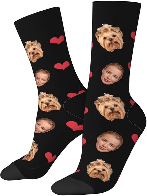 Custom Face Socks with Picture, Personalized Photo Socks Funny Custom Crew Socks, Personalized Gifts