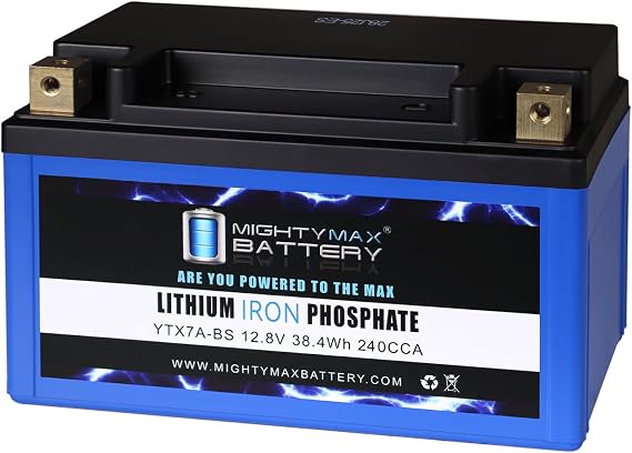Mighty Max Battery YTX7A-BS Lithium Replacement Battery for GS GTX7A-BS