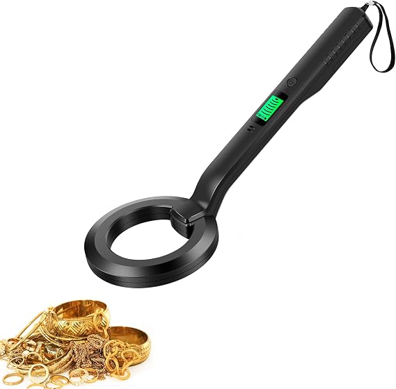 Metal Detector Pinpointer High Sensitivity 360 Scanning Handheld Metal Treasure Pinpointing Finder Probe IP54 Waterproof Pointer Wand with Audible & Vibration Alerts (Style A)