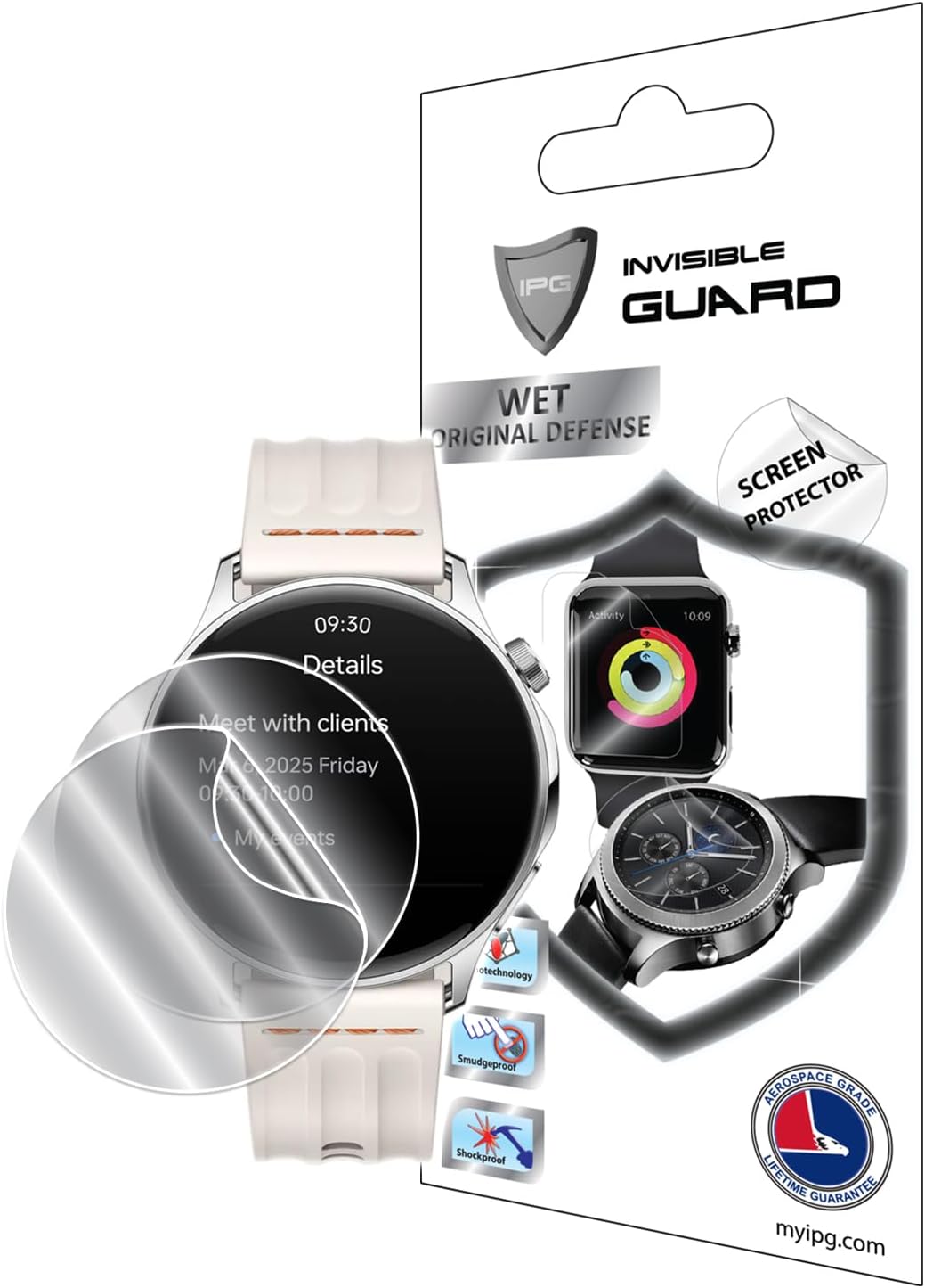 Oneplus Watch 3 Lite Smartwatch ile uyumlu IPG HydroGel Ekran Koruyucu (2 Adet)