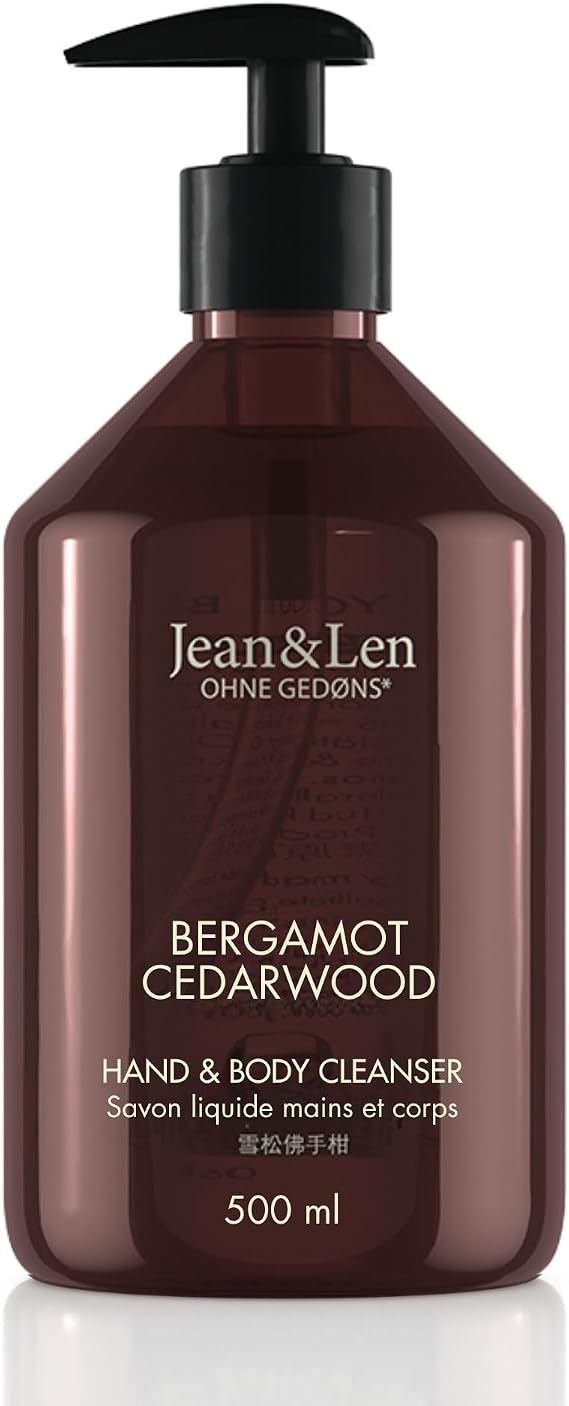 Jean & Len Hand & Body Cleanser Bergamot & Cedarwood, vegan, 500 ml
