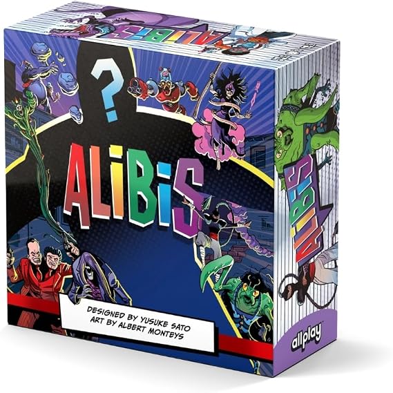 Allplay Alibis Board Game, Whodunnit Word Association Party, 2-6 Players | Team Up in Pairs to Go Out Early | Score Depends on When Your Whole Team Finishes | 40 Min