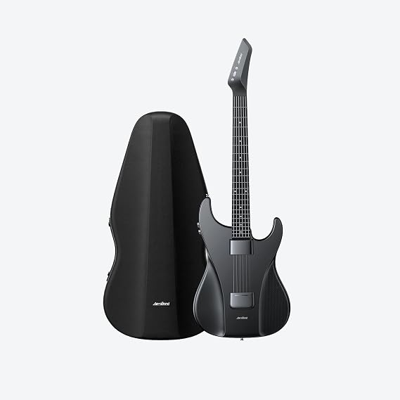 AEROBAND Black Full Size Guitar Shape MIDI Controller MIDI Guitar Music Production with Bag