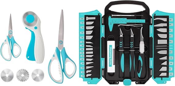 MANUFORE Craft Knife Set and Fabric Scissors Set Bundle