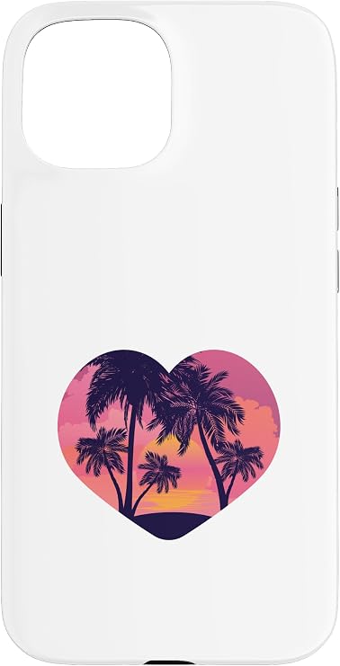 Palm Tree Heart Case for iPhone 15