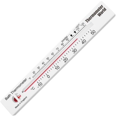 Bath Thermometer for Water Temperature, Easy-to-Read Bath Water Thermometer with Clear Scale, Accurate Water Temperature Thermometer for Baby, Kids & Adults