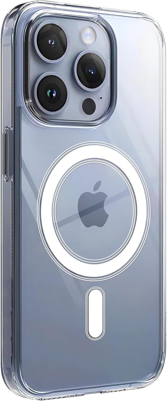 Minesk iPhone 12 Pro Max için Magsafe ile Uyumlu Şeffaf Kılıf Kristal Berraklığında Materyal Polikarbonat Arka Kısım ve Silikon Kenarlar Wireless Kablosuz Şarj Destekli Kılıf Kapak (12 Pro Max)