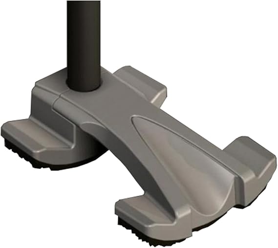 Able Life Universal Tru-Stride Quad Cane Tip, Self Standing Curved Rubber Base Attachment Tip for 3/4-Inch Canes and Walking Sticks, All Terrain Grip Replacement Feet Accessory, Non-Slip Traction