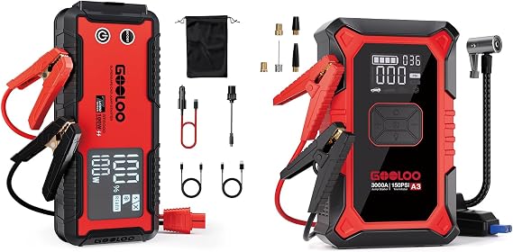 GOOLOO A3 Jump Starter with Air Compressor & GOOLOO 6000A Jump Starter