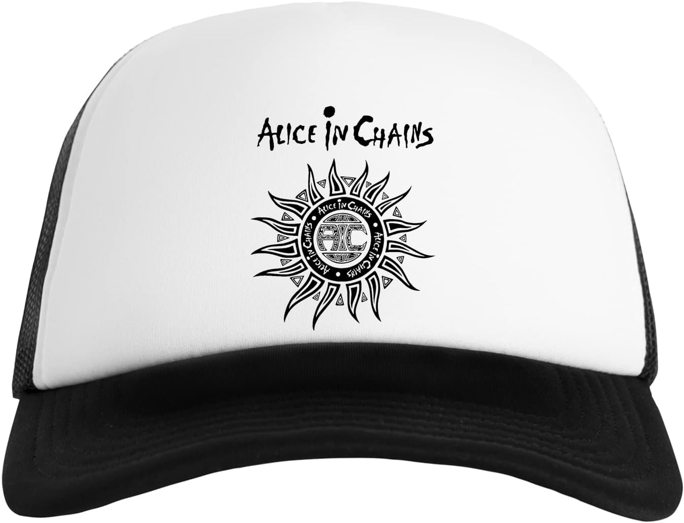 Vintage Alice In Chains Sun Faded Men's Women's Baseball Classic Cap Unisex Adjustable Snapback Men's Women's Cap black