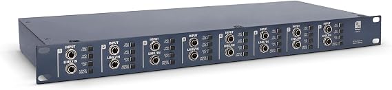 Palmer PAN 16 2-Channel Passive DI Box and Line Isolation Box, Transformer Isolated, Ground Lift, XLR and 1/4" TRS Connections, blue