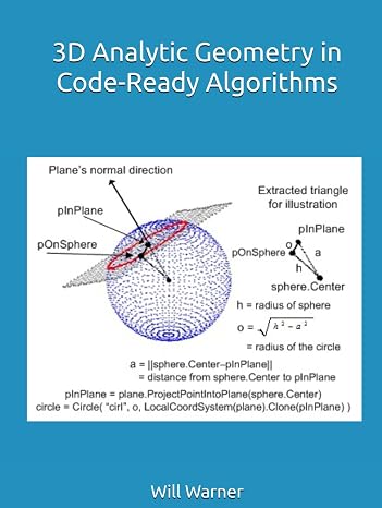 3D Analytic Geometry in Code-Ready Algorithms