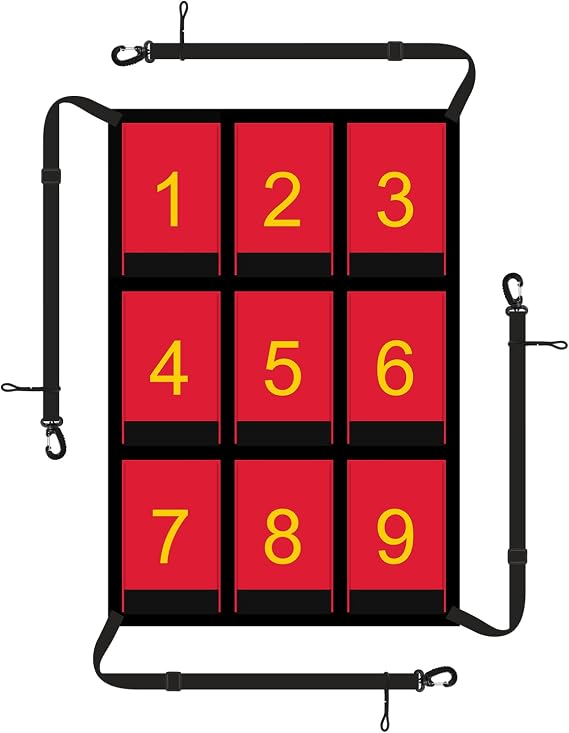 19x27in Clear Numbered Strike Zone,Waterproof Strike Zone Target Net Adjustable and Durable Pitching Net with Strike Zone for Baseball&Softball Net, Applicable for Various Sport Nets