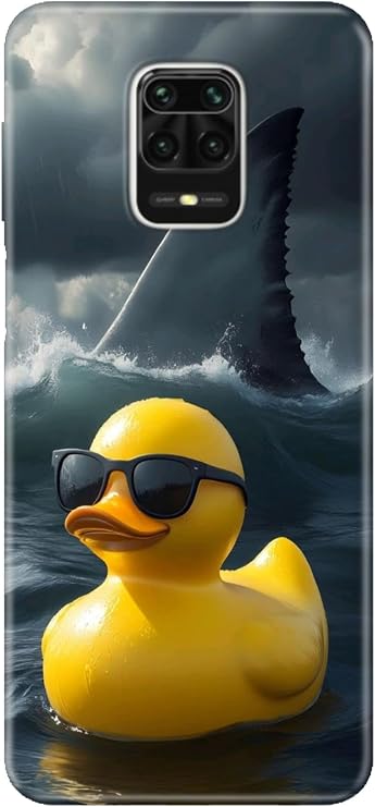 Xiaomi Redmi Note 9 Pro Max ile Uyumlu Silikon Kılıf, Ördeğe Vız Gelmiş Temalı Desenli, Darbe Emici