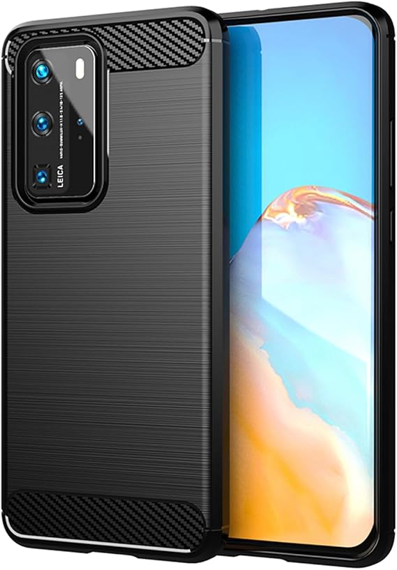Case for Huawei P40 Pro Case, P40 Pro Plus/for Huawei P40 Pro+ ELS-NX9 Case Slim Soft TPU Case Shock-Absorption Protective Shockproof Phone Cover for Huawei P40 Pro Black