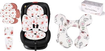 KAKIBLIN Baby Neck Pillow, Upgraded Baby Head Support Pillow, Infant Car Seat Insert,Breathable Reversible Car Seat Head Support for Infant