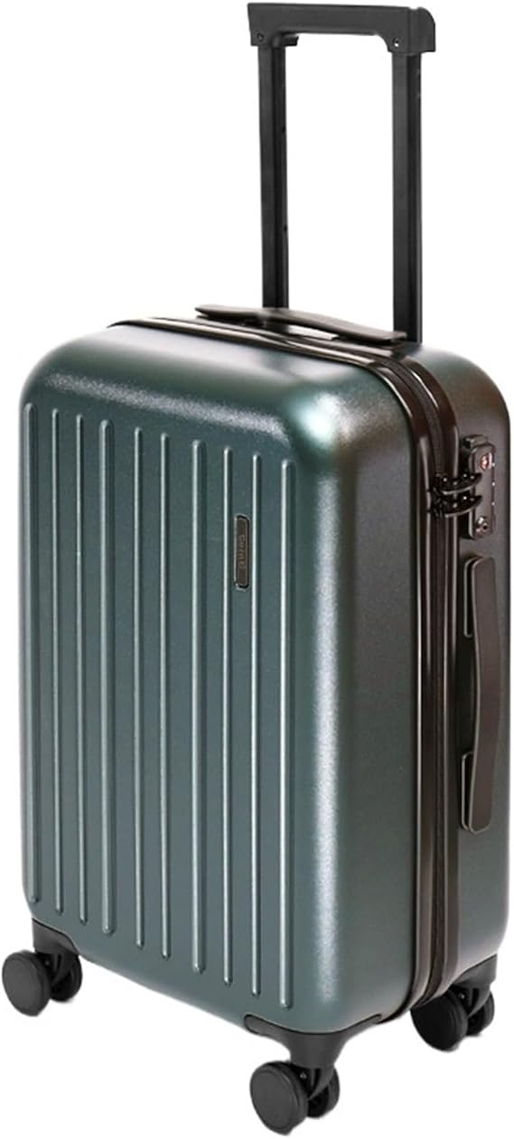 PC素材 ユニバーサル ホイール スーツケース ジッパー TSA コンビネーションロック トロリーケース, MoriGreen, 28inch