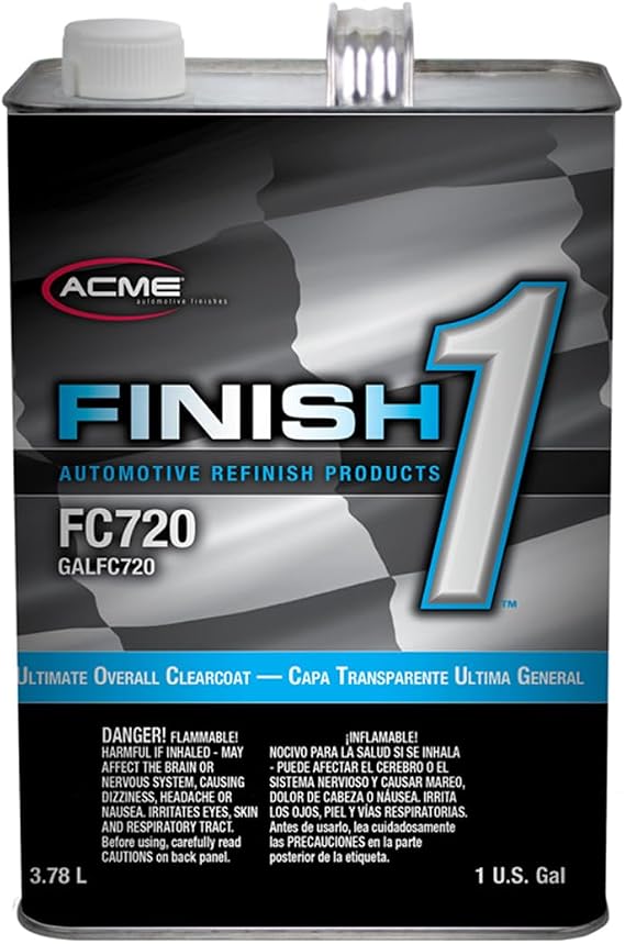 ACME Finish 1 Ultimate Overall Clearcoat (FC720-1) High Solids Urethane Clear Coat Prevents Fading of Car Paint 1 Gallon