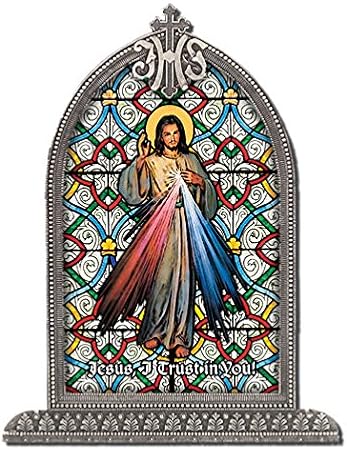 WJ Hirten StealStreet SS-Wjh-SG830-123 Divine Mercy Antiqued Metal Arched Frame
