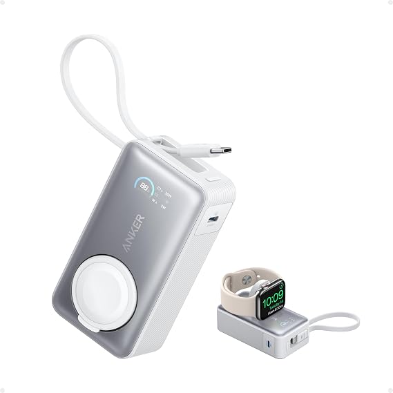 Anker MagGo Power Bank for Apple Watch, 10,000mAh 35W Max Portable Charger