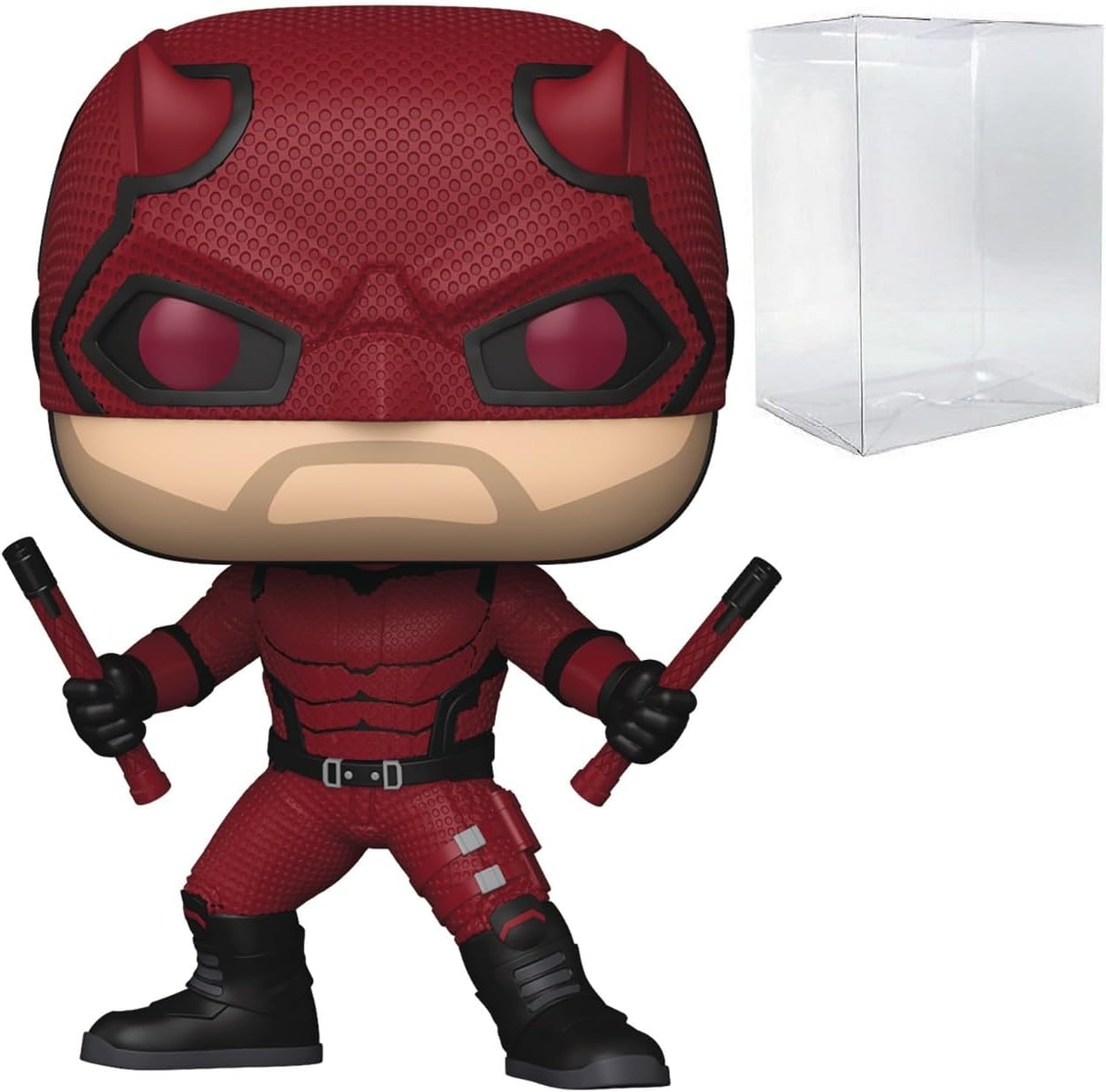 POP Marvel: Daredevil Born Again - Daredevil Funko Vinyl Figure with Compatible Box Protector Case, Multicolor, 3.75"