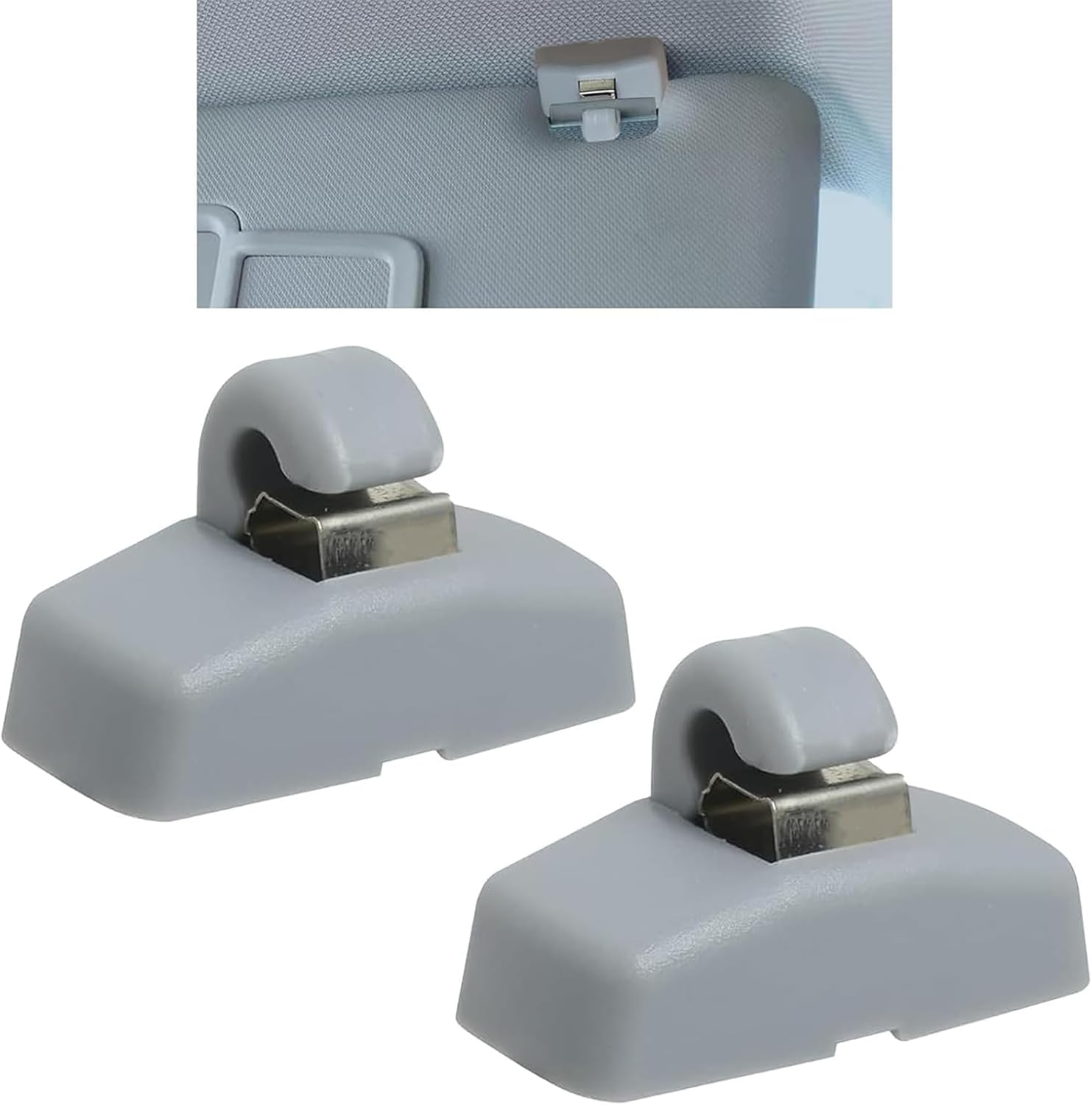2 PCS Sun Visor Hook Clip Bracket for Volkswagen Bora Caddy Golf Sharan Passat Polo Amarok Transporter Touran Seat Ibiza Leon Skoda Fabia Octavia Superb 3B0857561B