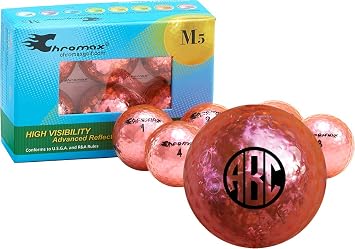 Chromax Metallic Pink Monogram Personalized M5 Golf Balls - 6-Pack