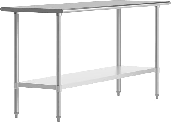 Flash Furniture 72x24 Stainless Steel Adjustable Prep Table