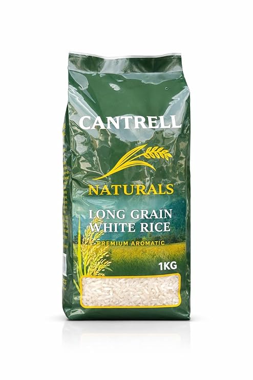 "Jasmine Rice 2.2 LB (1kg) Premium Long Grain White Rice- non GMO, Imported- Cantrell Naturals"