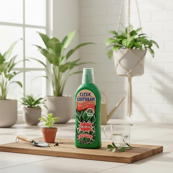 Çiçek Coşturan Çiçeksiz Süs Bitkileri İçin Özel Besin - Yeşil Yapraklı Bitki Gübresi - 600 ml