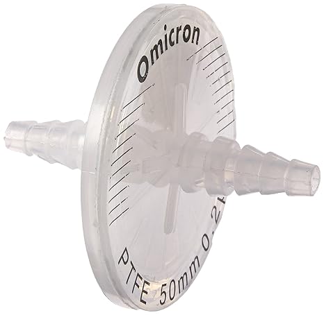 Omicron 200050R PTFE Venting Filter Disc, 60 psi Maximum Operation Pressure, 50 mm, 0.2 m Sterile, Individually Packed (Pack of 10)