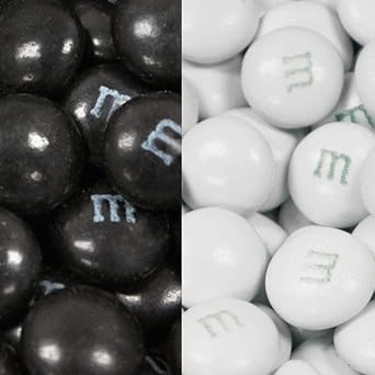 1.5 lbs Black & White Milk Chocolate Coated Candy (750Pcs)