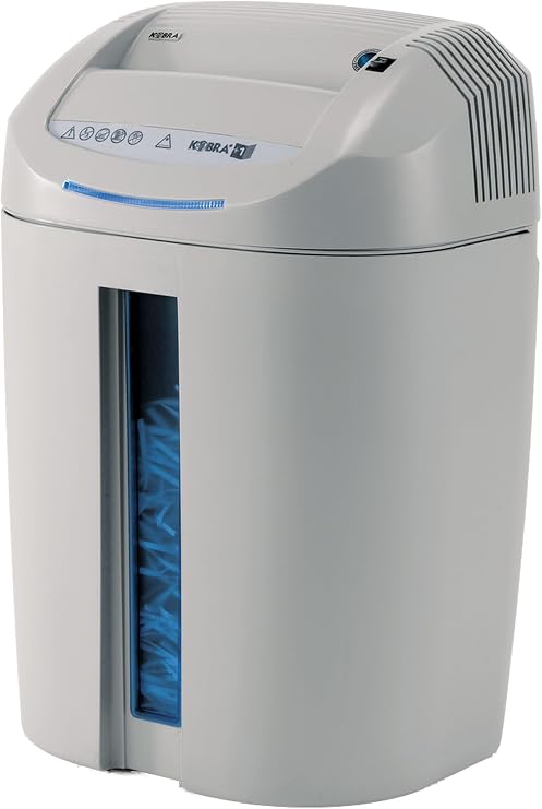 Kobra +1 SS4 Professional Office Straight-Cut Shredder; Shreds up to 19 Sheets of Paper at a Time, CDs, DVDs and Credit Cards; Carbon Hardened Cutting Knives Unaffected by Staples and Clips