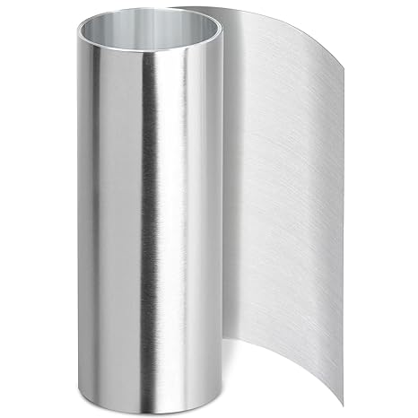 Vigorous 14in x 25ft Aluminum Flashing, 0.2mm Waterproof Metal Roofing Panels,1060 Aluminum Flashing Roll for Roof Flashing, Stains Moss and Mildew Prevention, Sealing Windows Doors, DIY Craft