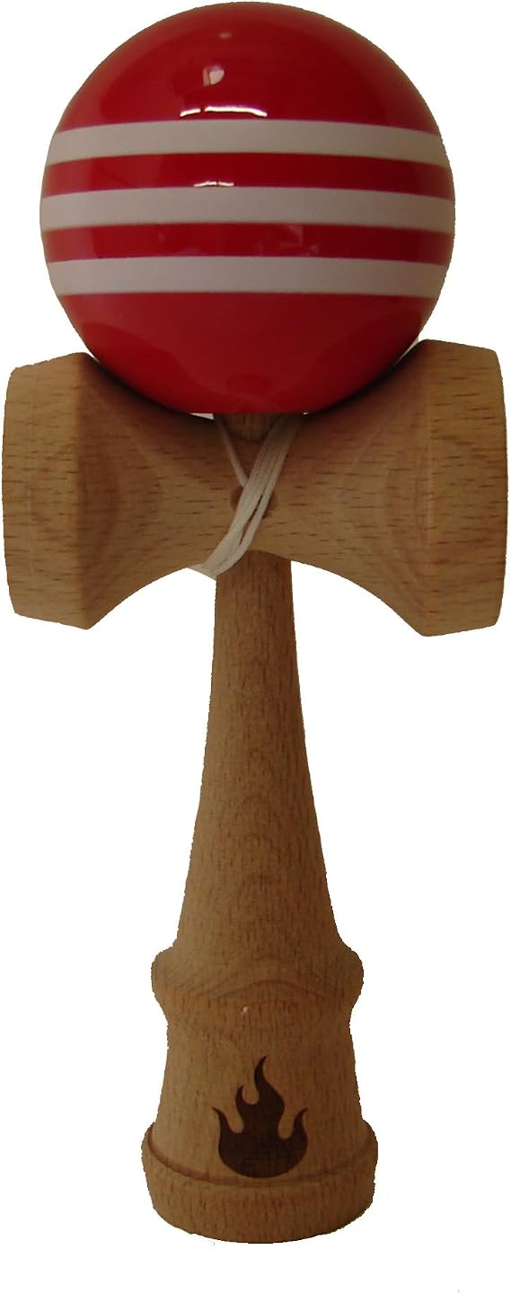 Triple Red/White Stripe Kendama