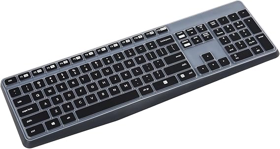 Logitech Keyboard Cover for Logitech MK235 Wireless Keyboard, MK235 Keyboard Skin Protector - Black