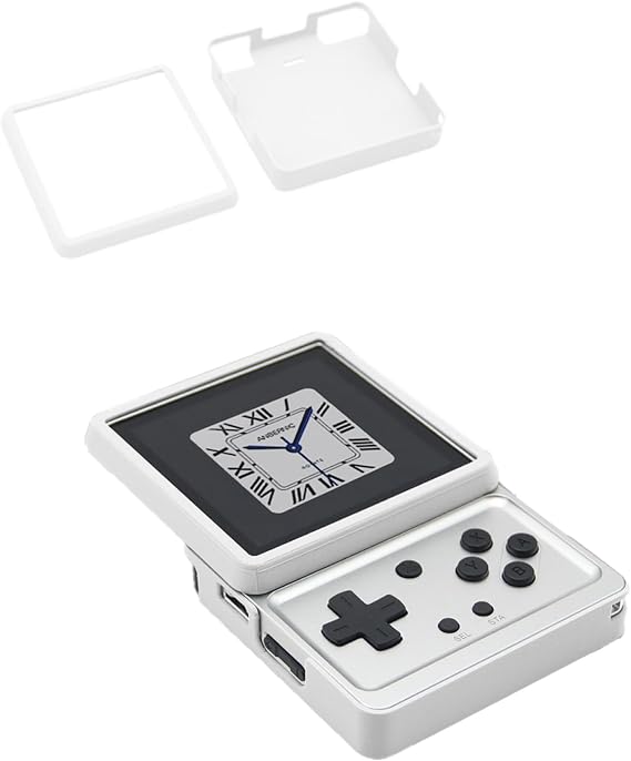OAZSWGG TPU Protective Case for Anbernic RG Rotate, Shockproof Anti-Scratch Cover for RG Rotate Console, White